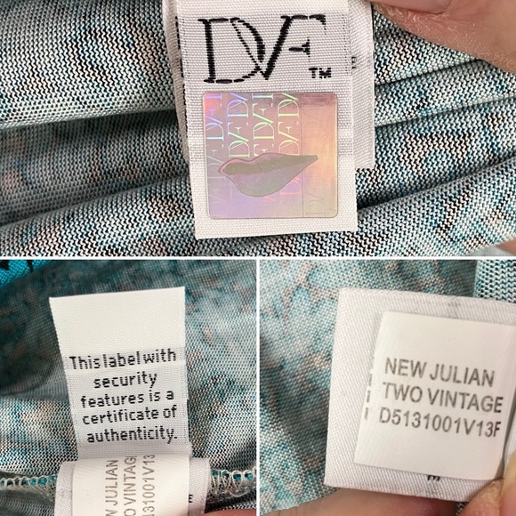 DIANE VON FURSTENBURG Classic Silk Wrap Dress Julian Two Teal Floral 12 - Picture 7 of 9